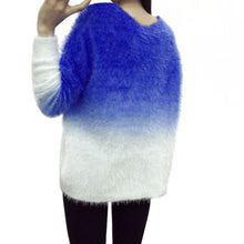 Brand Sweater Sexy O-neck Sweaters Loose Fluffy Wool Pullovers J4U66