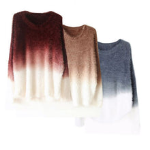 Brand Sweater Sexy O-neck Sweaters Loose Fluffy Wool Pullovers J4U66