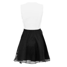 Elegant Woman Sexy A Line Black Deep V Neck Backless Dresini Short Tulle Dress To Party J4U66