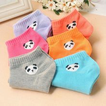 women socks panda pattern cute cartoon candy color socks with J4U66