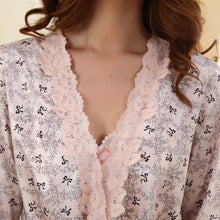 Sexy Pajama Set Faux Long Silk Robes Sleepwear Nightgown For J4U66