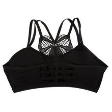 Bra Spaghetti Straps Stretch brassiere Push Up Bras Back Butterfly Patern Hollow Tops Seamless Padded Vest J4U66