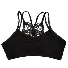 Bra Spaghetti Straps Stretch brassiere Push Up Bras Back Butterfly Patern Hollow Tops Seamless Padded Vest J4U66