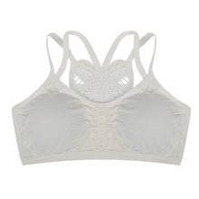 women bra spaghetti straps stretch brassiere push up bras back butterfly patern hollow tops seamless padded vest J4U66
