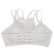 women bra spaghetti straps stretch brassiere push up bras back butterfly patern hollow tops seamless padded vest J4U66