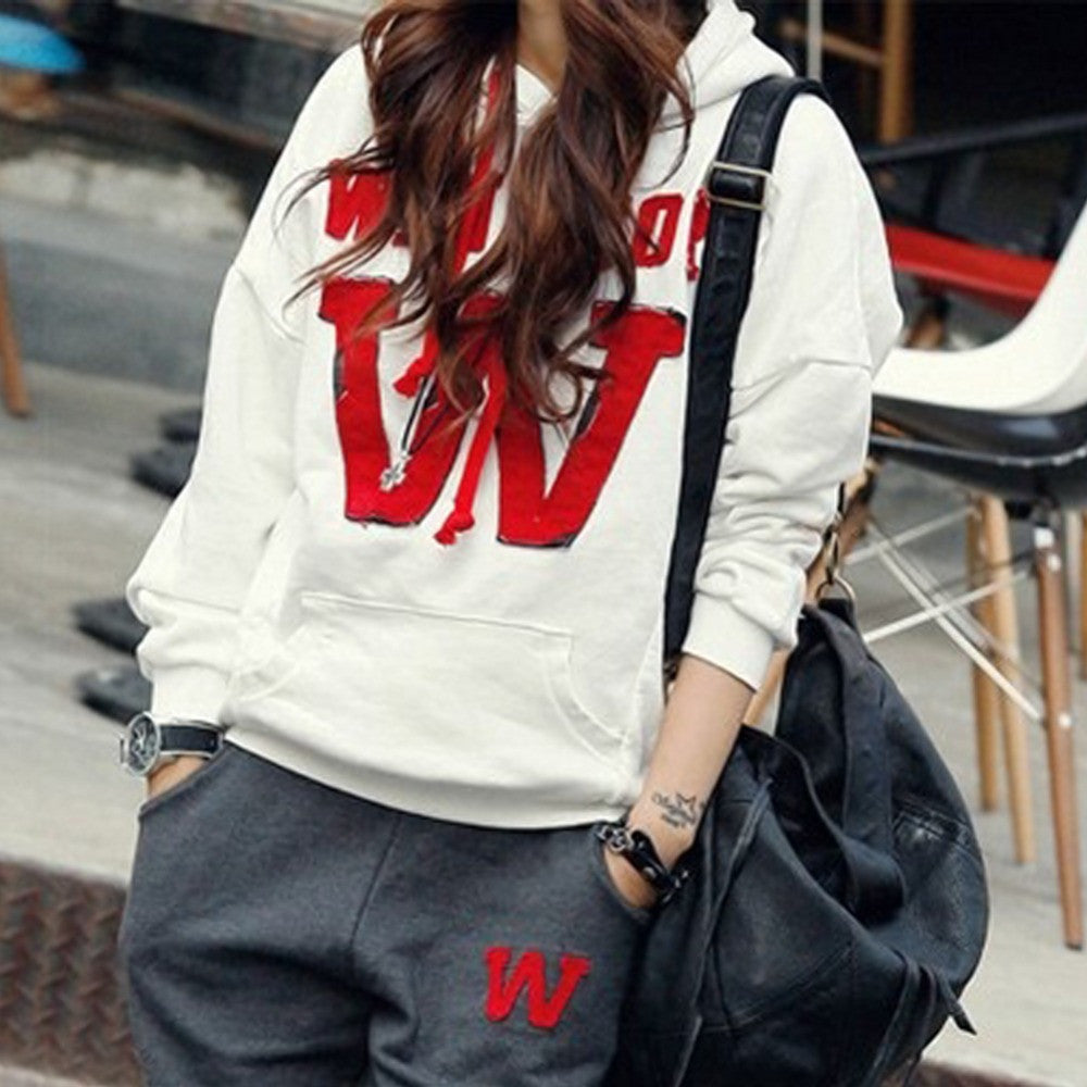 New Women Casual Coat+Pants Hoodie Suit Letter Printed Long Sleeve Sweatshirt Blouse Tops Tracksuit Outerwear Y02 J4U66