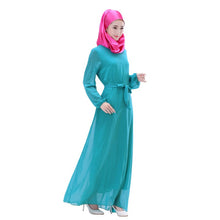 Chiffon Long Sleeve LKaftan Abaya Jilbab Islamic Muslim Cocktail ong Dress J4U66