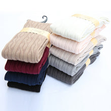 New Women Cotton Wool Braid Over Knee Warm Socks Thigh-Highs Hose Stocks  J4U66