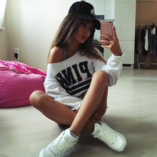 New Women Herfst Sweatshirts Vrouwen Losse Casual Print Dames Thicken Off De Schouder Truien Y09 J4U66