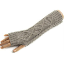 Knitted Crochet Long Fingerless Elbow Gloveitten Warm Gloves J4U66