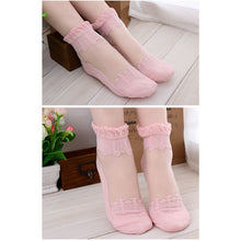 women lace socks ultrathin transparent beautiful crystal elastic short solid color sock for lady J4U66