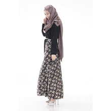 women long sleeve full length muslim kaftan islamic floral maxi dress arab jilbab wear J4U66