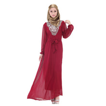 Long Sleeve Kaftan Islamic Muslim Party Cocktail Long Maxi Dress J4U66