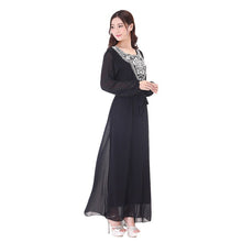 women long sleeve kaftan islamic muslim party cocktail long maxi dress J4U66