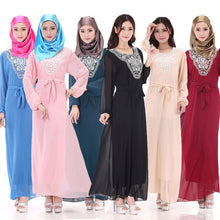 women long sleeve kaftan islamic muslim party cocktail long maxi dress J4U66
