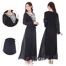 women long sleeve kaftan islamic muslim party cocktail long maxi dress J4U66