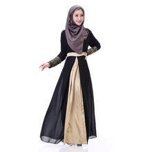 women muslim cuff lace embroidered long dress abaya islamic chiffon maxi dress J4U66