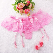 Sexy Lace Suspender Garter Belt Matching G-String Thong Set Stocking Stylist J4U66