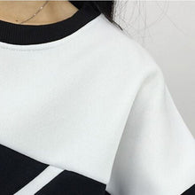 V Letter Pullover Sweatshirt Black and White Spell Color Patchwork Hoodies Tracksuit J4U66