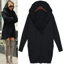 New Women Warm Ladies Casual Long Woolen Slim Hooded V-neck Coat Outwear J4U66