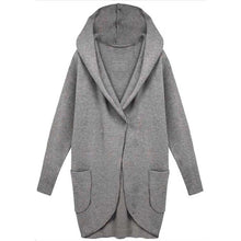 New Women Warm Ladies Casual Long Woolen Slim Hooded V-neck Coat Outwear J4U66