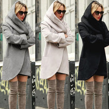 New Women Warm Ladies Casual Long Woolen Slim Hooded V-neck Coat Outwear J4U66