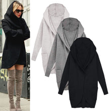 New Women Warm Ladies Casual Long Woolen Slim Hooded V-neck Coat Outwear J4U66