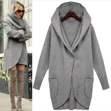 New Women Warm Ladies Casual Long Woolen Slim Hooded V-neck Coat Outwear J4U66