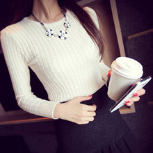 Women's Knitwear Long Sleeve Twist Crochet Warm Knitting Sweater Jumper J4U66