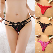 sexy women floral briefs g-string bandage thongs hollow panties knickers underwear J4U66