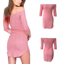 sexy women long sleeve off shoulder slash neck sexy club mini party night dresses sexy bodysuits body slim dress J4U66