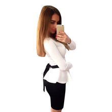 Sexy V-neck Peplum Wear To Work Casual Party Bodycon Sheath Dress Y04 J4U66