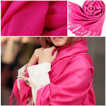 korea women men multicolor long large warm soft wrap scarf shawl tassels J4U66