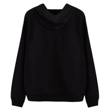 women long sleeve casual wear pullovers soft clothing alien print hooded sweatshirt J4U66