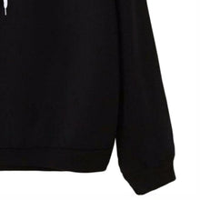 women long sleeve casual wear pullovers soft clothing alien print hooded sweatshirt J4U66
