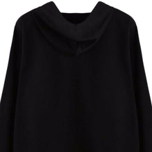 women long sleeve casual wear pullovers soft clothing alien print hooded sweatshirt J4U66