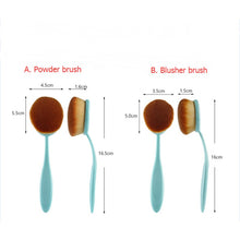Pink Green 10pcss Tooth Brush Shape Oval Makeup Brush Set MULTIPURPOSE Foundation Powder Brush Kit LL4 J4U66