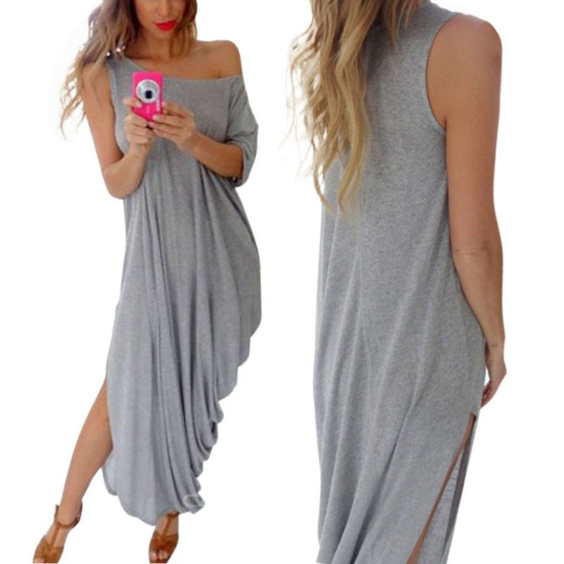 Sexy Women Long Maxi Boho Evening Party Dress Beach Dresses Sundress J4U66