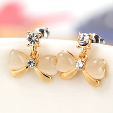 south korea jewelry butterfly earrings pink jewelry earrings alloy opal rhinstone stud ear J4U66