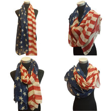 Stars and Stripes Large Patriotic Nautical American Scarf Fashion Charming US Star Flag Shawl Wrap J4U66