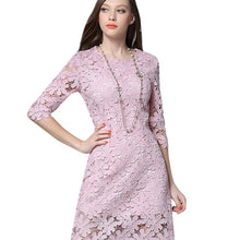 White/Black/Pink/Red Party Dress Elegant Floral Lace Crochet Dresses LL4 J4U66