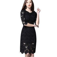 White/Black/Pink/Red Party Dress Elegant Floral Lace Crochet Dresses LL4 J4U66