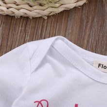 Newborn Baby Boys Girls Infant Letter Print Jumpsuit Bodysuit Kids Clothes Outfit J4U66