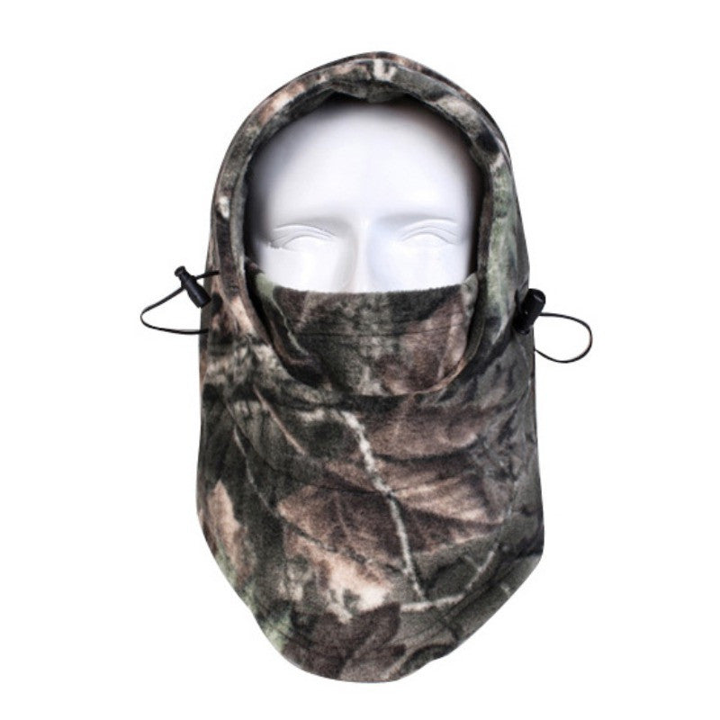 Outdoor Anti-cold Warm Hat Men Women Cycling Ski Masks Camouflage Fleece Hooded Caps  J4U66