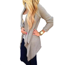 Women Long Sleeve Knitted Sweater Cardigan Open Front Coat Top Outwear J4U66