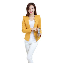 Slim Blazer Coat Casual Jacket Long Sleeve One Button Suit Ladies Blazers Large Size Work Wear 5 Color LL4 J4U66