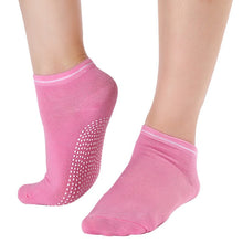 womens fitness pilates socks colorful non slip massage toe durable dance ankle grip exercise printed letter socks J4U66
