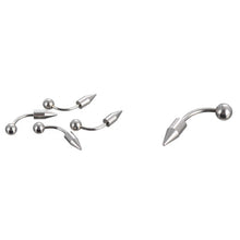 66Pcs Multi-type Stainless Steel Curved Eyebrow Nose Lip Earrings Nipple Piercings Punk Body Piercing  J4U66