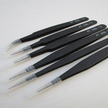 6pc Professional Coated Precision Tweezers Set,Stainless Steel Anti-static Tweezers Repair Tool Welding Assist J4U66