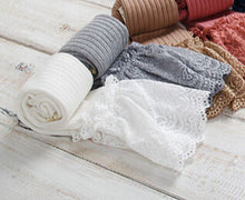 7 Colors Lace Stockings Women Knitting Lace Cotton Over Knee Thigh Stockings High Pantyhose Stay Up J4U66